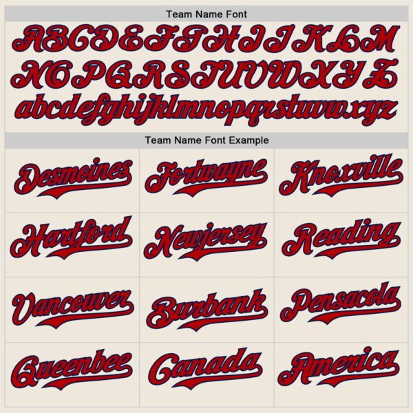 Custom Cream Red Pinstripe Navy Authentic Two Tone Baseball Jersey