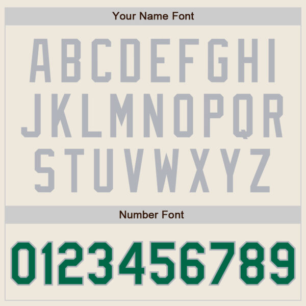 Custom Cream Kelly Green Pinstripe Gray Authentic Two Tone Baseball Jersey