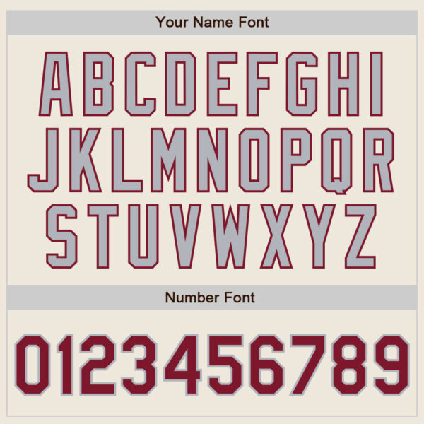 Custom Cream Crimson Pinstripe Gray Authentic Two Tone Baseball Jersey