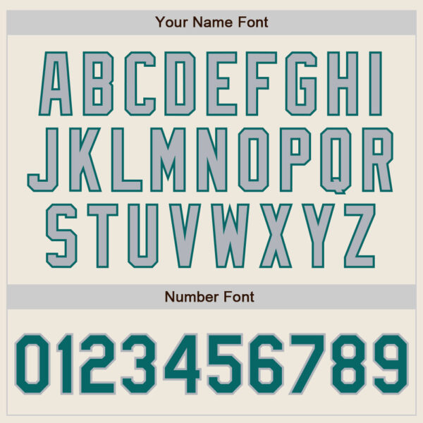 Custom Cream Teal Pinstripe Gray Authentic Two Tone Baseball Jersey