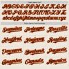Custom Cream Brown Pinstripe Orange Authentic Two Tone Baseball Jersey