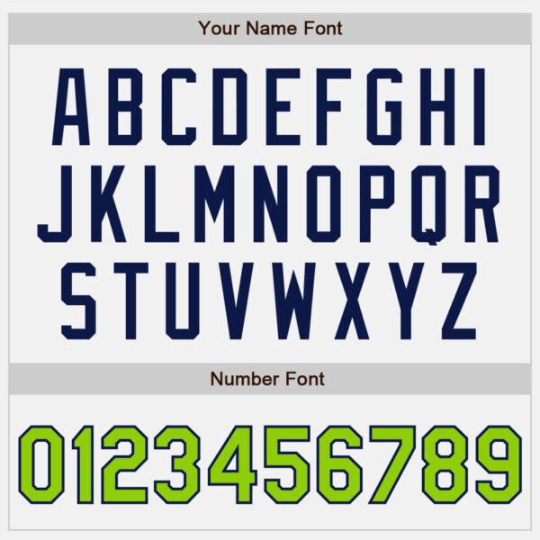 Custom White Neon Green Pinstripe Navy Authentic Two Tone Baseball Jersey