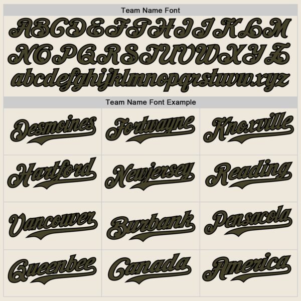 Custom Cream Olive Pinstripe Black Authentic Two Tone Baseball Jersey