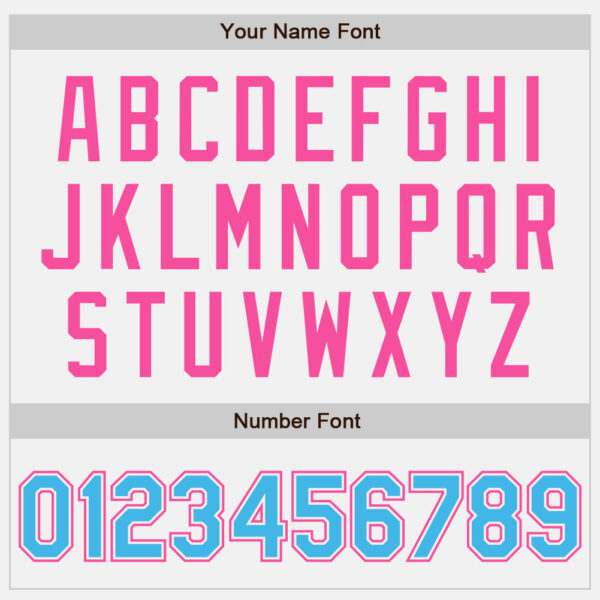 Custom White Sky Blue Pinstripe Pink Authentic Two Tone Baseball Jersey