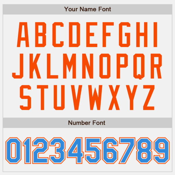 Custom White Electric Blue Pinstripe Orange Authentic Two Tone Baseball Jersey