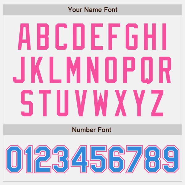 Custom White Electric Blue Pinstripe Pink Authentic Two Tone Baseball Jersey