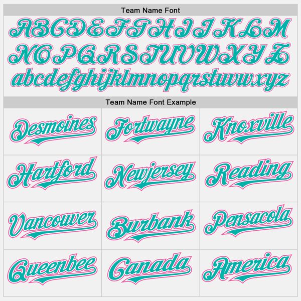Custom White Aqua Pinstripe Pink Authentic Two Tone Baseball Jersey