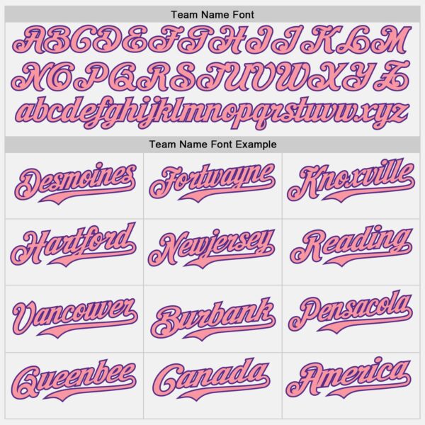 Custom White Medium Pink Pinstripe Purple Authentic Two Tone Baseball Jersey