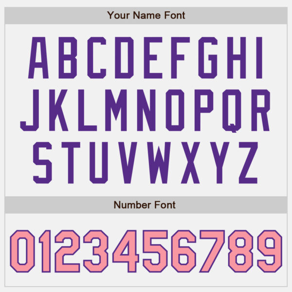 Custom White Medium Pink Pinstripe Purple Authentic Two Tone Baseball Jersey