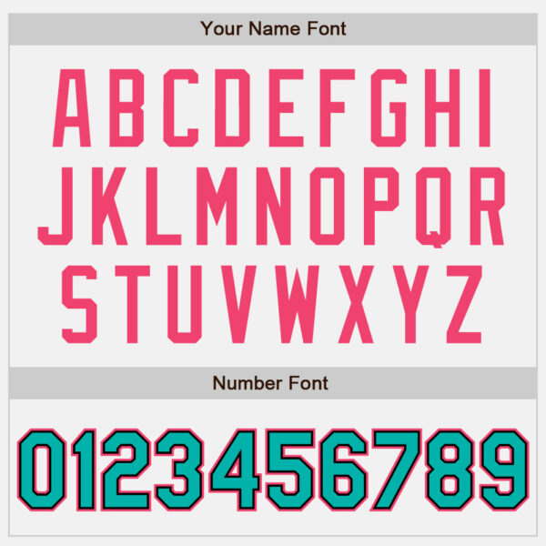 Custom White Black Pinstripe Aqua-Neon Pink Authentic Two Tone Baseball Jersey