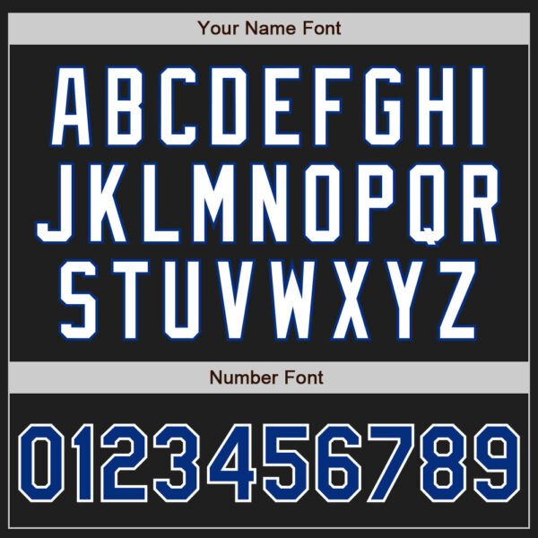 Custom Black Royal Pinstripe White Authentic Two Tone Baseball Jersey