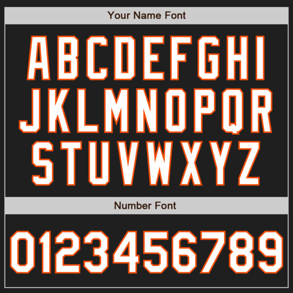 Custom Black Orange Pinstripe White Authentic Two Tone Baseball Jersey