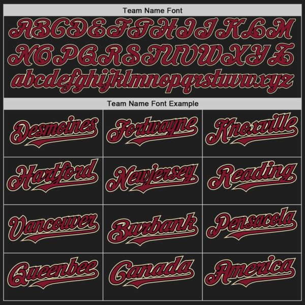 Custom Black Crimson Pinstripe Cream Authentic Two Tone Baseball Jersey