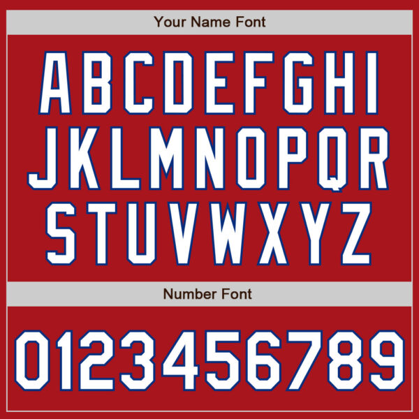 Custom Red Royal Pinstripe White Authentic Two Tone Baseball Jersey