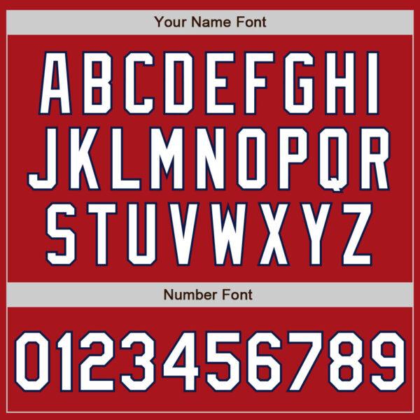 Custom Red Navy Pinstripe White Authentic Two Tone Baseball Jersey