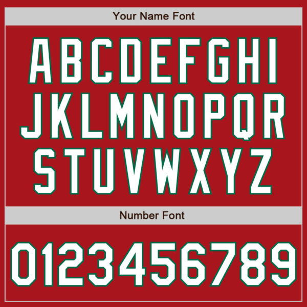 Custom Red Kelly Green Pinstripe White Authentic Two Tone Baseball Jersey