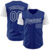 Custom Royal White Pinstripe White Authentic Two Tone Baseball Jersey
