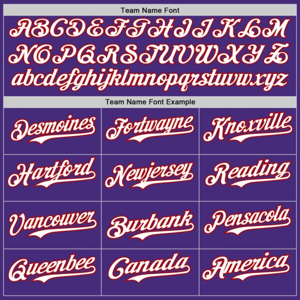Custom Purple Red Pinstripe White Authentic Two Tone Baseball Jersey