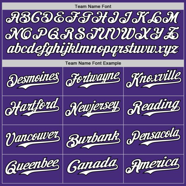 Custom Purple Black Pinstripe White Authentic Two Tone Baseball Jersey