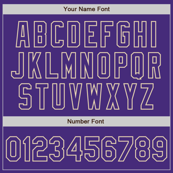 Custom Purple Cream Pinstripe Cream Authentic Two Tone Baseball Jersey