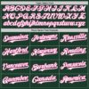 Custom Green Pink Pinstripe White Authentic Two Tone Baseball Jersey