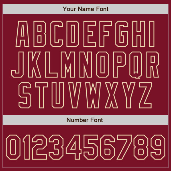 Custom Crimson Cream Pinstripe Cream Authentic Two Tone Baseball Jersey