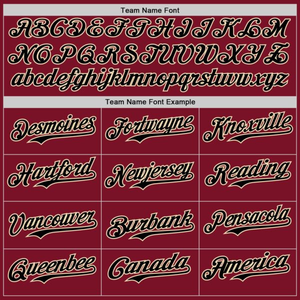 Custom Crimson Black Pinstripe Cream Authentic Two Tone Baseball Jersey