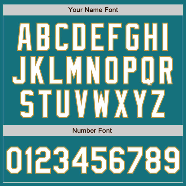 Custom Teal Old Gold Pinstripe White Authentic Two Tone Baseball Jersey