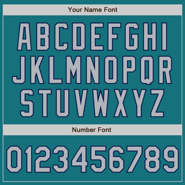 Custom Teal Navy Pinstripe Gray Authentic Two Tone Baseball Jersey