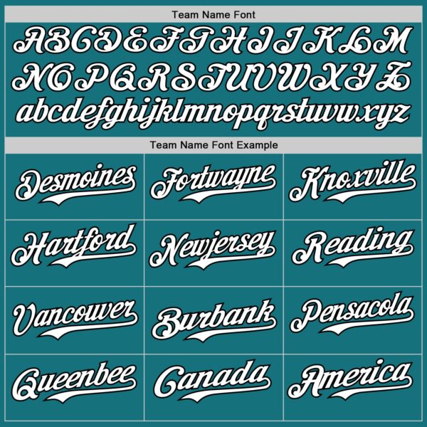 Custom Teal Black Pinstripe White Authentic Two Tone Baseball Jersey