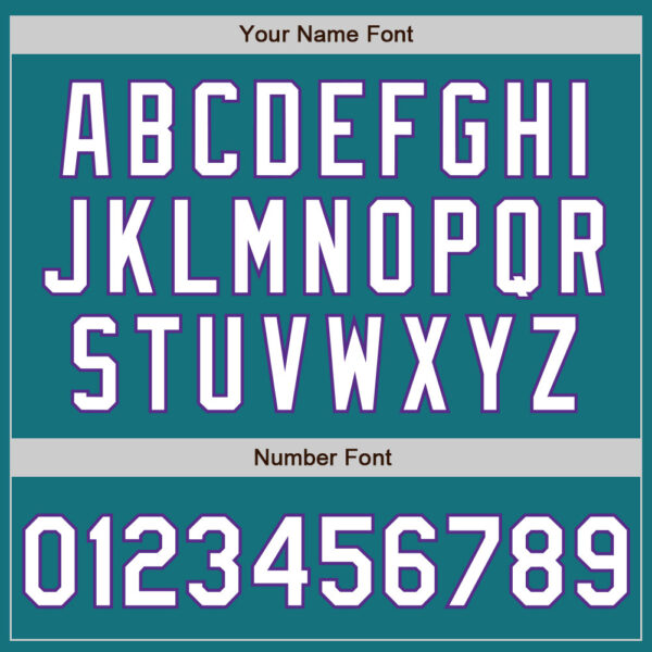 Custom Teal Purple Pinstripe White Authentic Two Tone Baseball Jersey