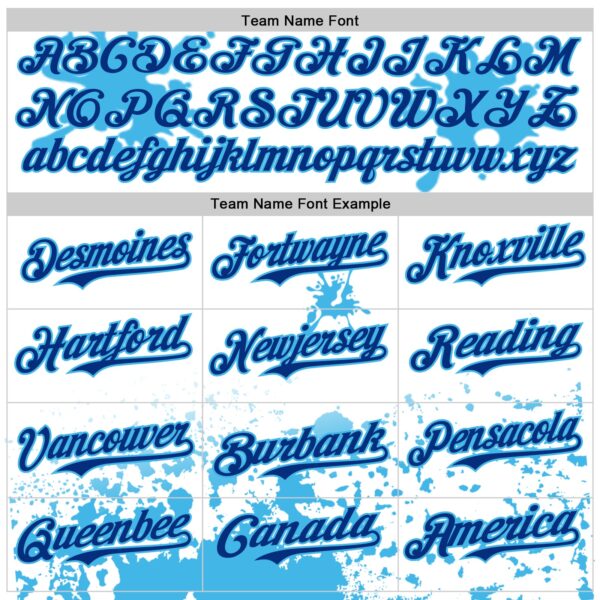 Custom White Royal-Sky Blue Splatter Camo Two Tone Authentic Baseball Jersey