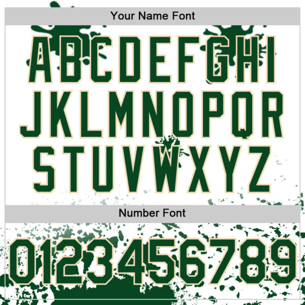 Custom White Green-Cream Splatter Camo Two Tone Authentic Baseball Jersey