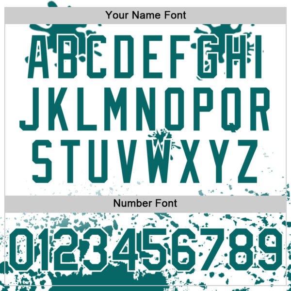 Custom White Teal Black-Gray Splatter Camo Two Tone Authentic Baseball Jersey