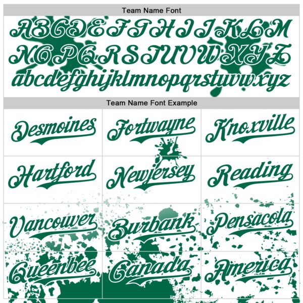 Custom White Kelly Green Pink-Black Splatter Camo Two Tone Authentic Baseball Jersey