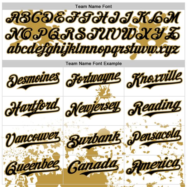 Custom White Black-Old Gold Splatter Camo Two Tone Authentic Baseball Jersey