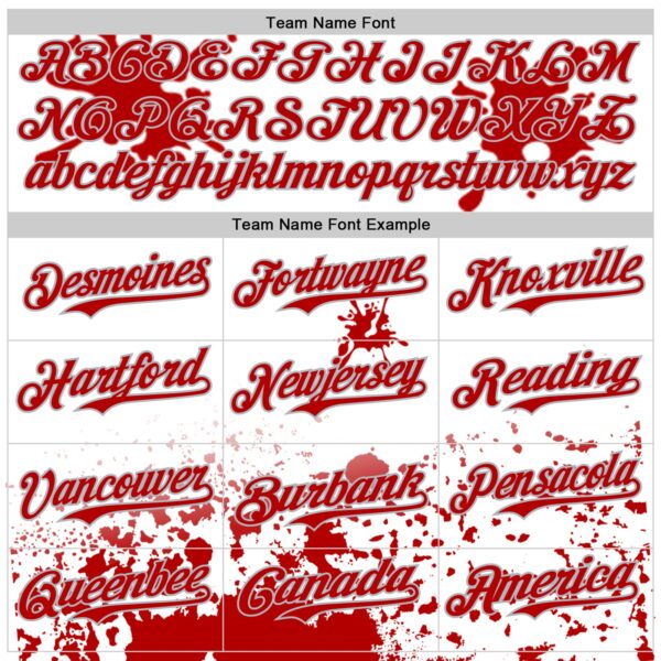 Custom White Red Gray-Black Splatter Camo Two Tone Authentic Baseball Jersey