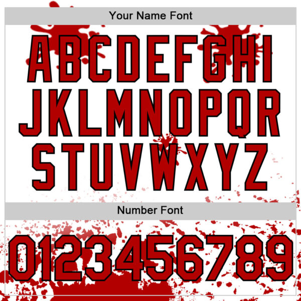 Custom White Red Black-Yellow Splatter Camo Two Tone Authentic Baseball Jersey