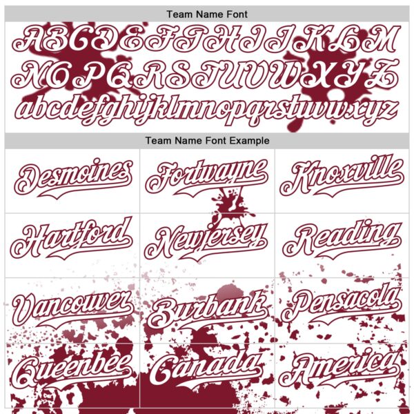 Custom White Crimson-Blue Splatter Camo Two Tone Authentic Baseball Jersey