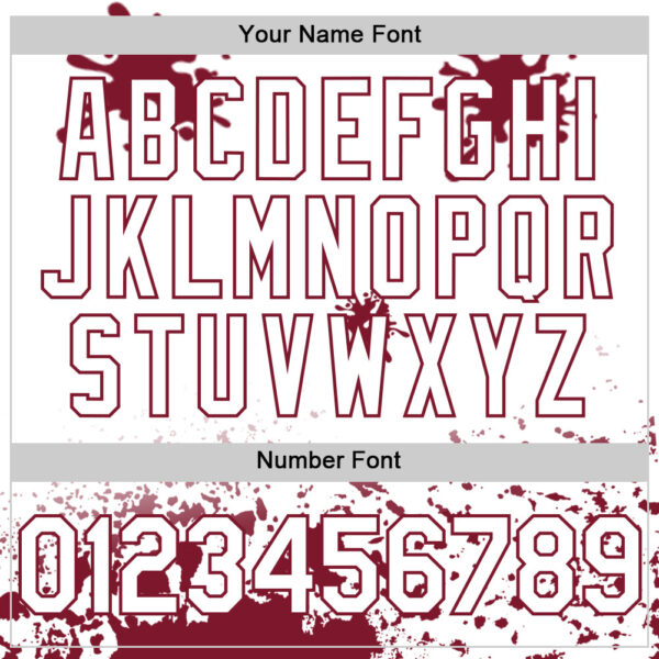 Custom White Crimson-Blue Splatter Camo Two Tone Authentic Baseball Jersey