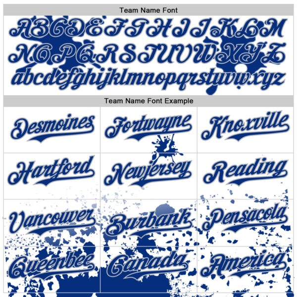 Custom White Royal Gray-Yellow Splatter Camo Two Tone Authentic Baseball Jersey