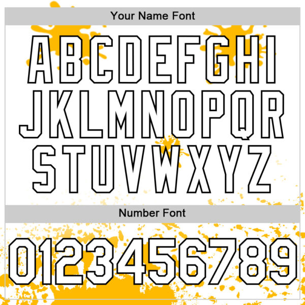 Custom White Black Gold-Blue Splatter Camo Two Tone Authentic Baseball Jersey