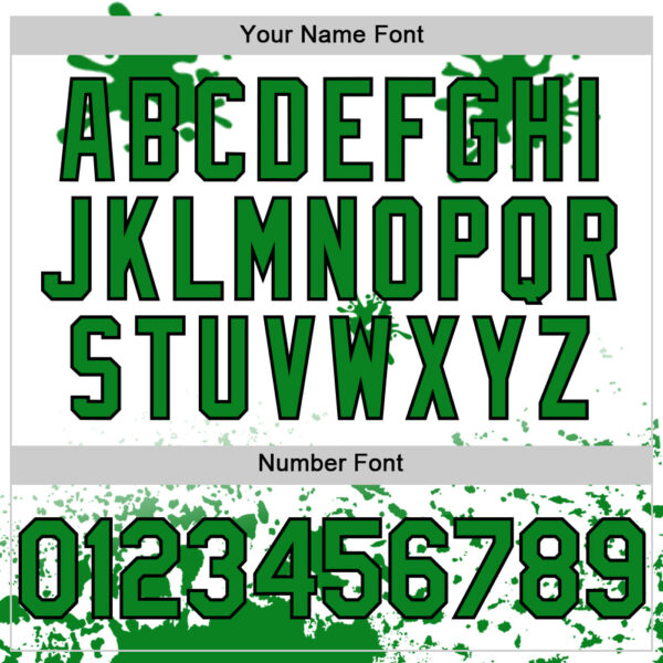 Custom White Grass Green Black Red-Yellow Splatter Camo Two Tone Authentic Baseball Jersey