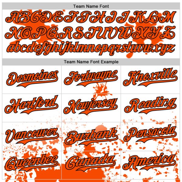 Custom White Orange Black-Old Gold Splatter Camo Two Tone Authentic Baseball Jersey