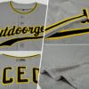 Custom Gray Black-Gold Authentic Sleeveless Baseball Jersey