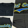 Custom Black Royal-Yellow Authentic Sleeveless Baseball Jersey