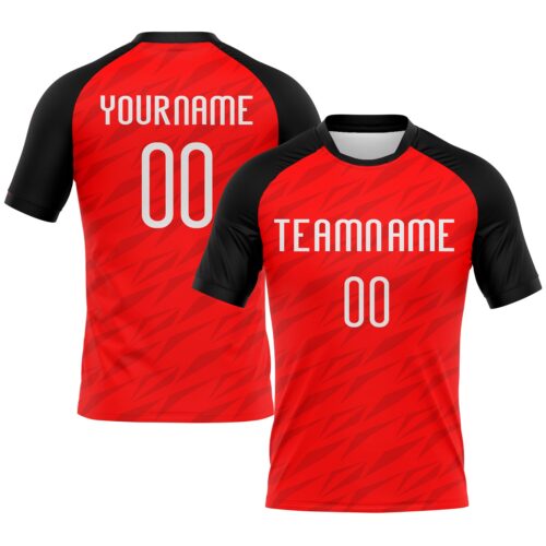Volleyball0006 Custom Red White-Black Sublimation Volleyball Uniform Jersey