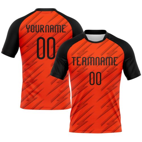Volleyball0011 Custom Orange Black Line Sublimation Volleyball Uniform Jersey