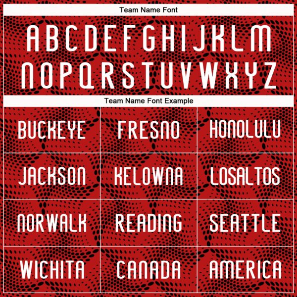 Custom Red White-Black Geometric Shape Sublimation Volleyball Uniform Jersey