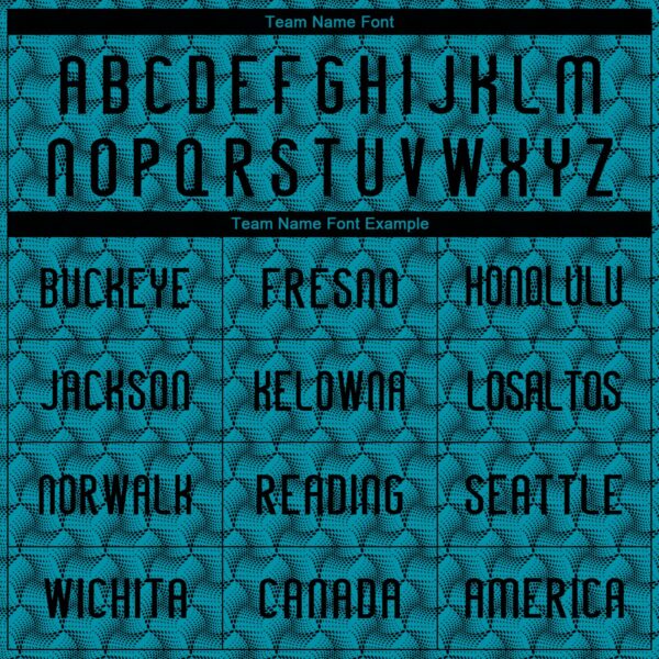 Custom Teal Black Geometric Shape Sublimation Volleyball Uniform Jersey